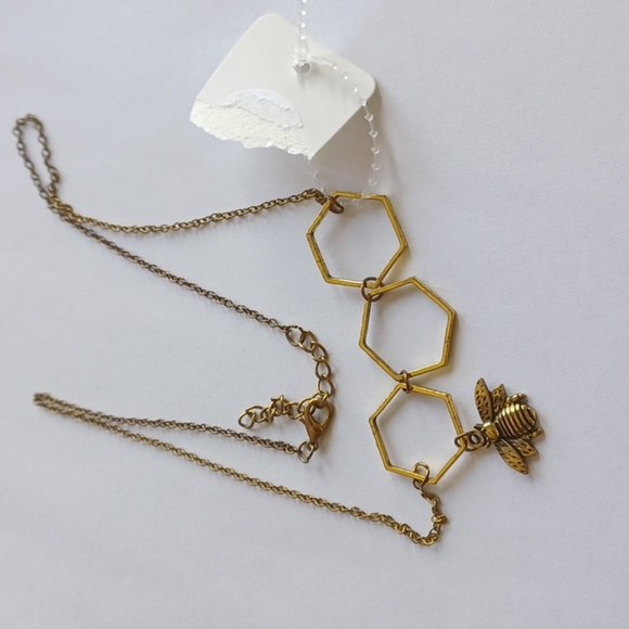 Wabi Sabi Honey Bee and hive Pendent - Picture 2 of 2